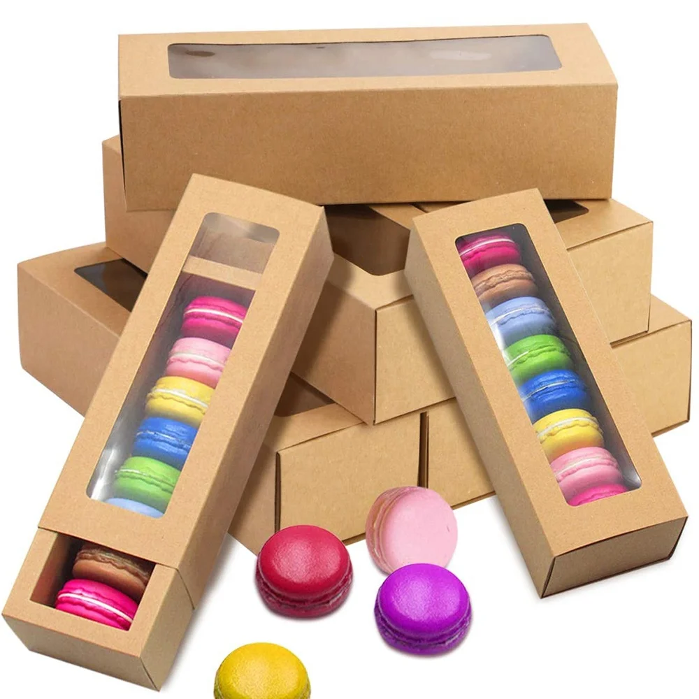 High Quality Cookie Box Safe and Healthy Macaron Box Customized Disposable Macaroon Packaging Box