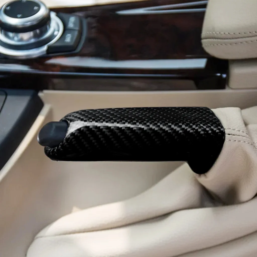 Suitable for BMW BMW X1 1 2 3 4 Series GT M3 M4 F80 F82 G30 F30 F20 F10 E36 E39 E46 E60 E90 E50 car carbon fiber handbrake cover