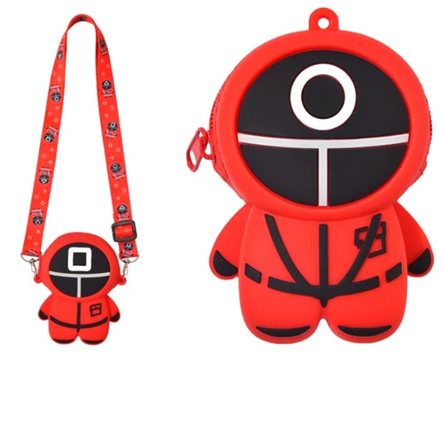 Coin Keeper Toy Mini Squid Silicone Push Bubble Fidget Bags Pop Wallet