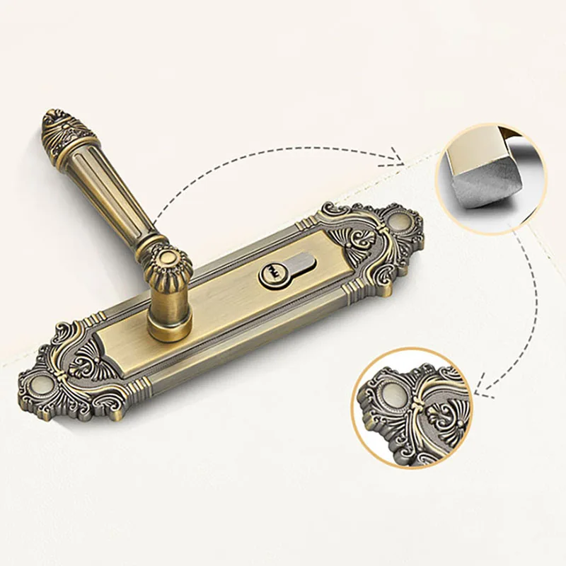 Горячая распродажа высокое качество Oem Helix Heritage аппаратные внутренние латунные домашние золотые дверные ручки для деревянных внутренних дверей с замком ключей