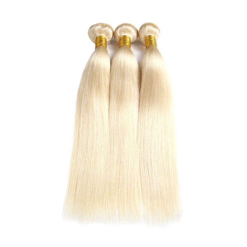 Cheap Price 12-28 inch Straight Wave 613 Blonde Color Human Virgin Hair Bundles In Stock