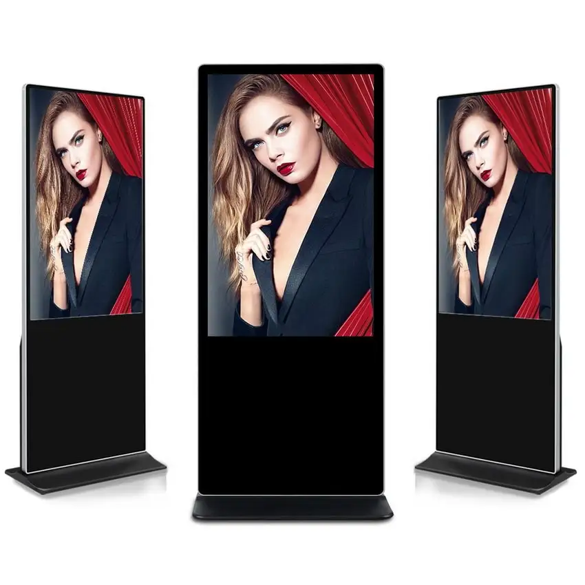 Портативный подвижный цифровой вывески сети E-poster LCD рекламный экран напольный 43-дюймовый плакат для помещений