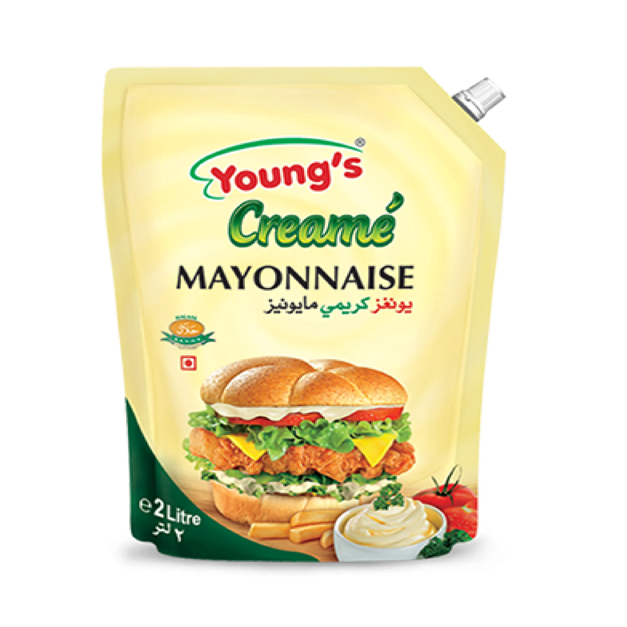 Creamy Mayonnaise-2 Liter Pouch  16 Liter Pack Creamy Mayonnaise Export Quality Light Mayonnaise