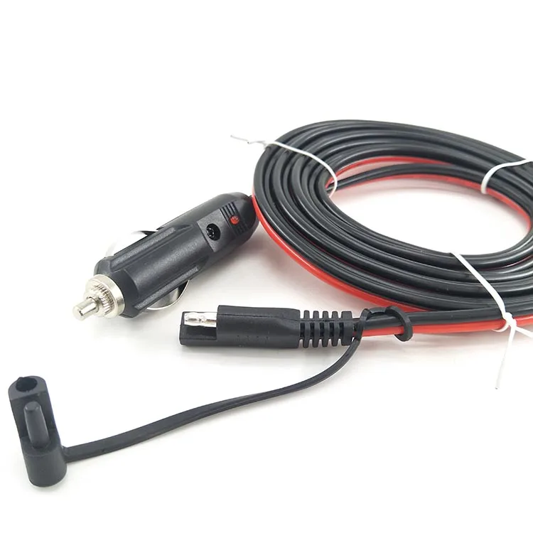 
Quite Release 12V 24V Extension Power Cord Cigarette Lighter Plug SAE Cable 