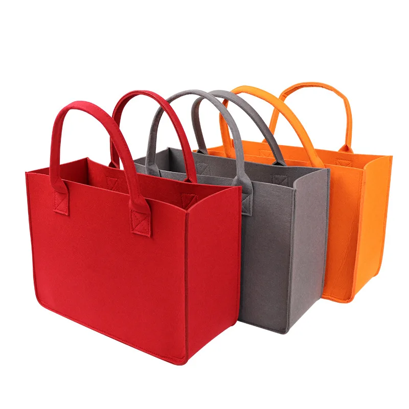 Small Size Tote Non-woven Women Cosmetic Felt Storage Insert Bag Handbag with Low Price