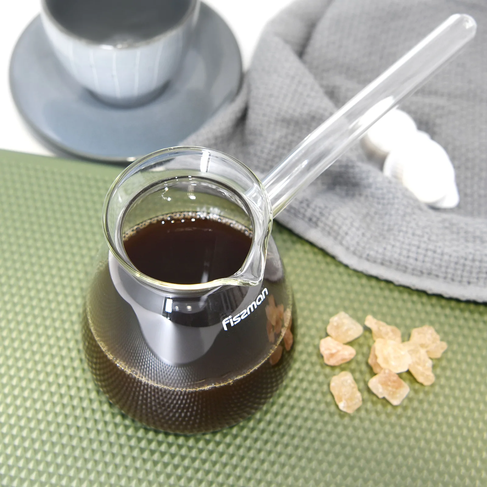 FISSMAN 500ML Heat Resistant Glass Turkish Coffee Pot