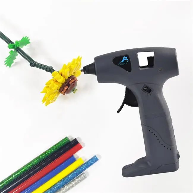 3.7V 5W Lithium Battery Cordless Glue Gun with 2pcs Hot Melt Glue Sticks for Crafts school home Repair DIY hand tools
