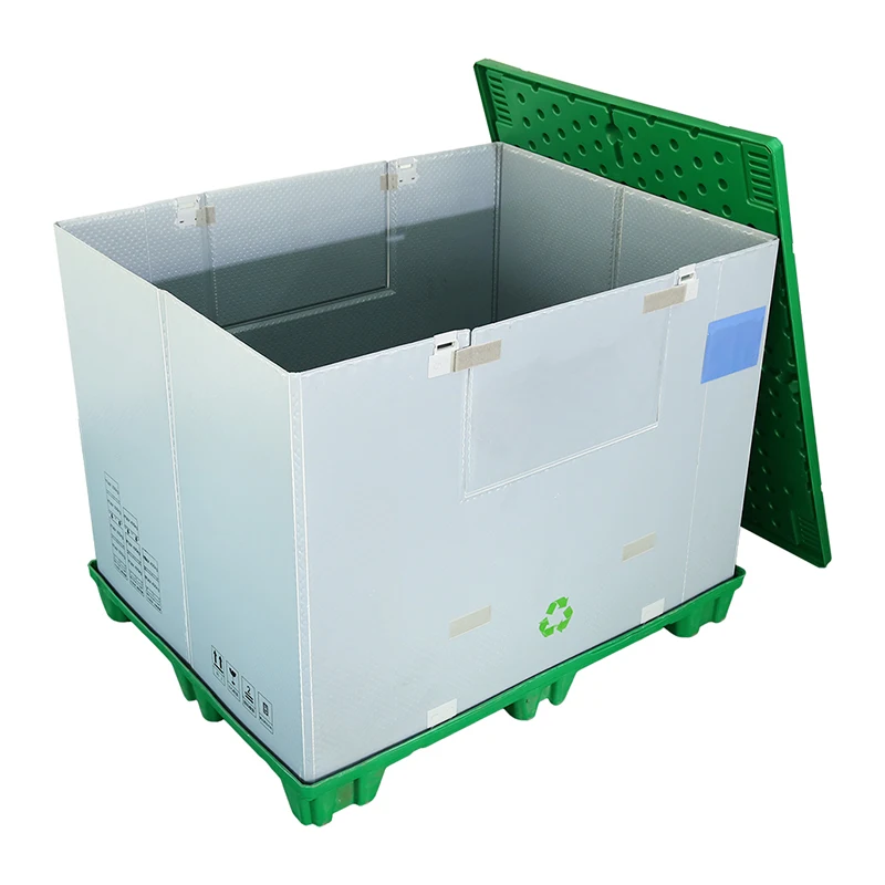 Returnable Reusable 1200x800 Collapsible Honeycomb Pp Plastic Storage Sleeve Pallet Transit Boxes For Components