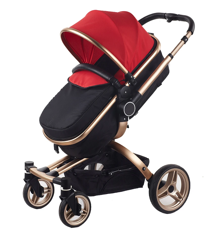 
Baby Stroller 3 In 1 Luxury High Landscape Travel System Baby Pram 360 Rotation Pushchair with Bassinet and Car Seat 