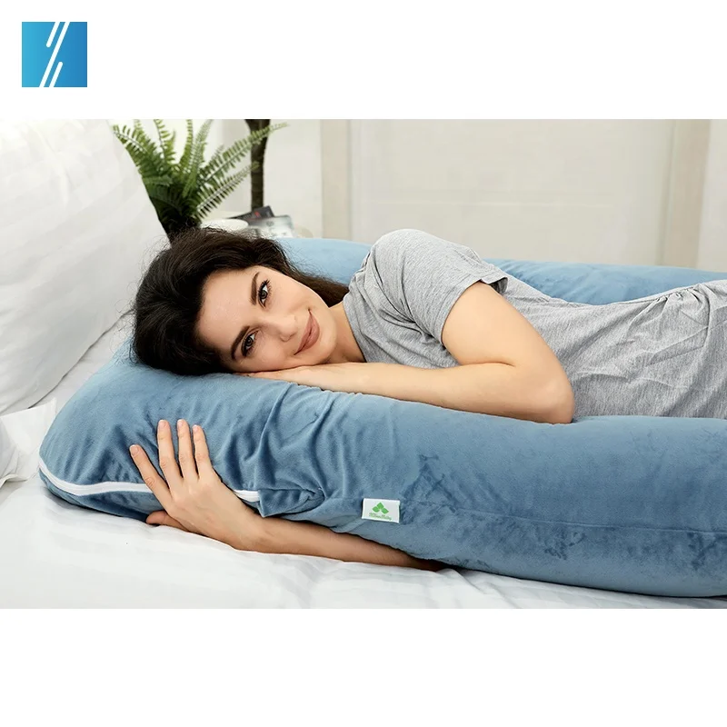 Warehouse Best  Down Belly U Shape  Pregnancy Pillow For Side Sleepers