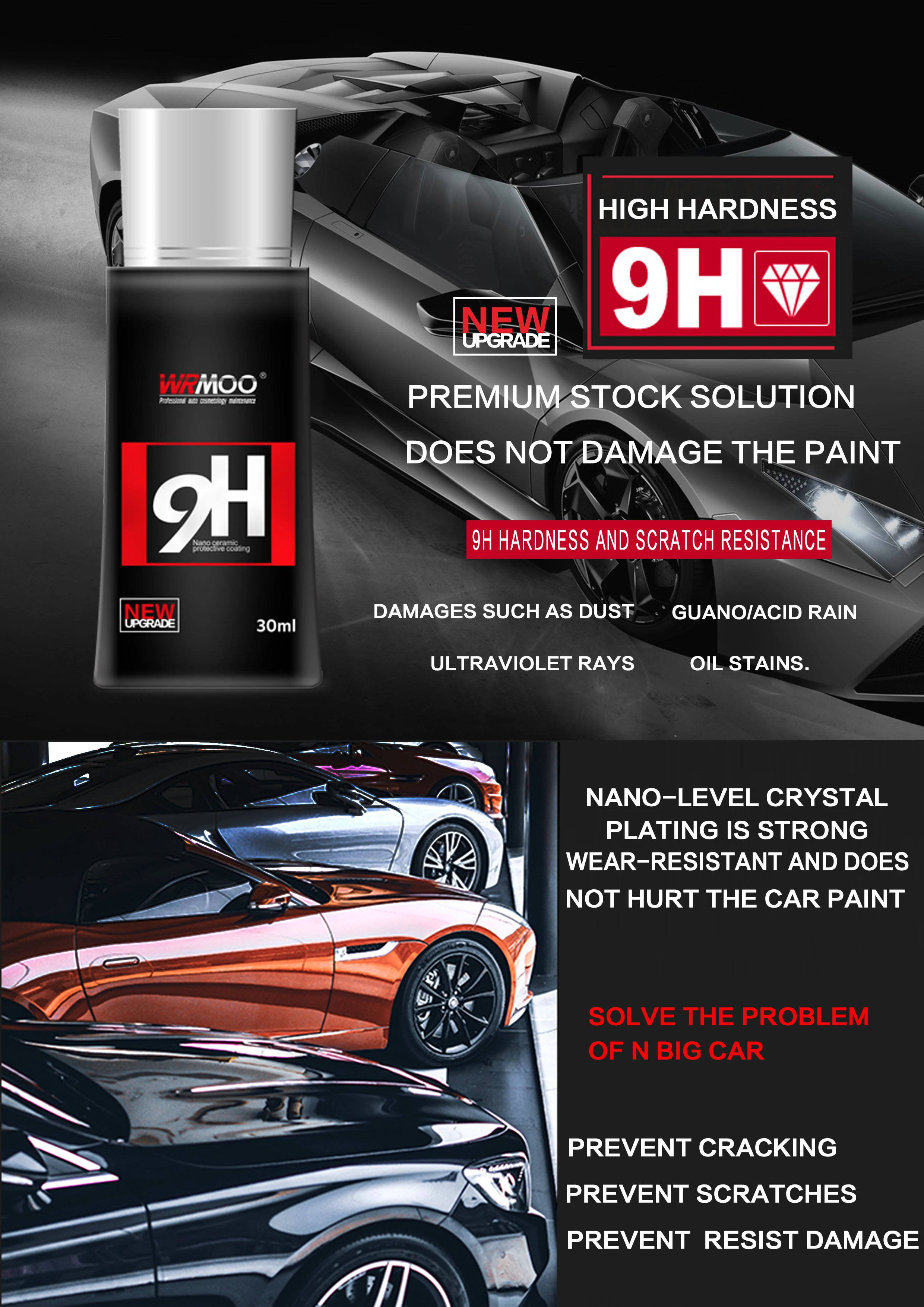 9h nano ceramic coating  car liquid protective  Car Liquid Ceramic Coat car Paint Care Super Hydrophobic Glass Coating