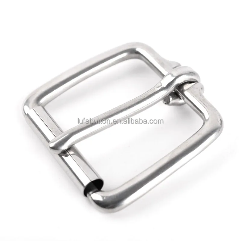 Custom Logo 40mm Heavy Duty Stainless Steel Single Prong Square Belt Buckle