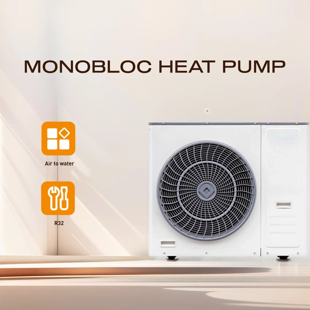 EU Sell Well R32 DC Inverter EVI 8-30KW Monobloc air to Water Heat Pump Water Heater for Heating Cooling with Remote Control