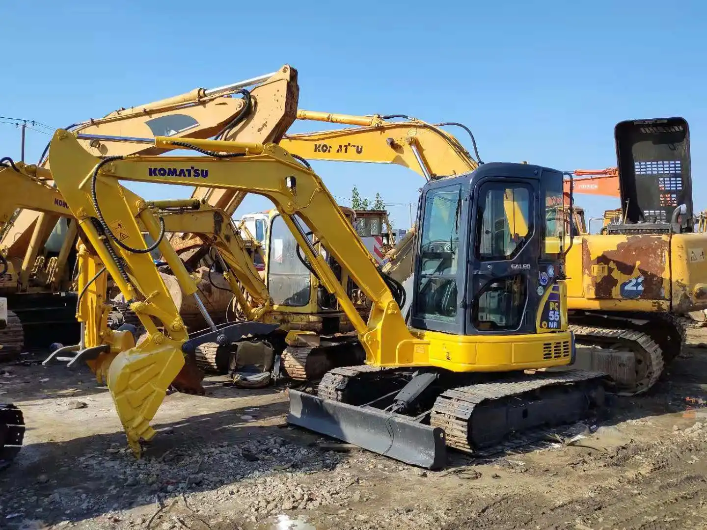 Оригинальный японский бренд б/у мини-экскаватор KOMATSU PC55MR/маленький трактор тонн экскаватор для
