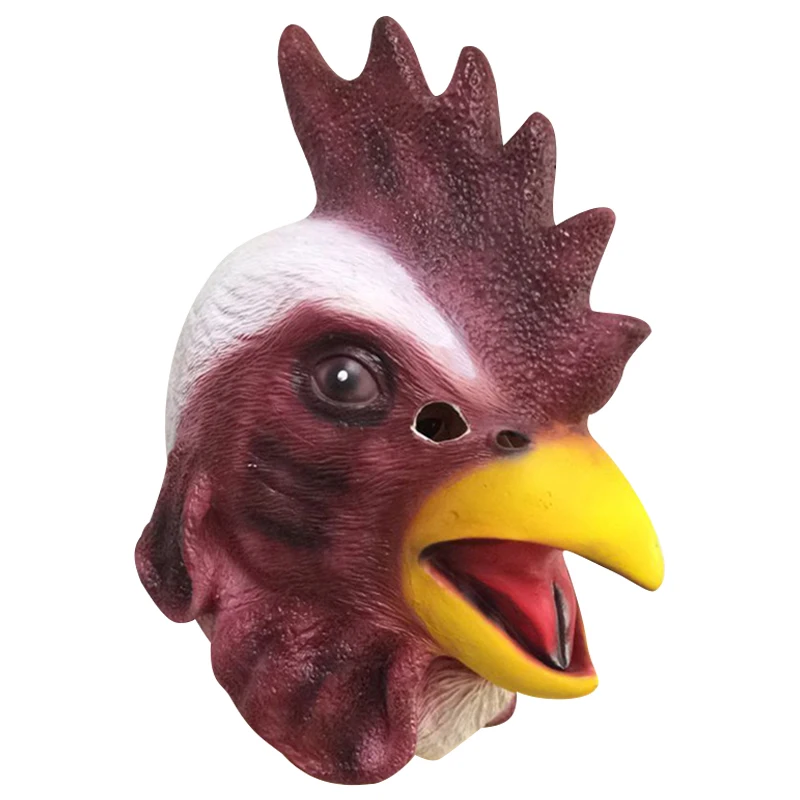 Thanksgiving Turkey Mask Animal Cock Latex Props for Halloween Cosplay Thanksgiving Rooster Props