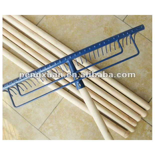 European Garden Top Seller Aluminium Rake High Quality Agricultural Tools Lawn Leveling Rake China Durable Corn Rake
