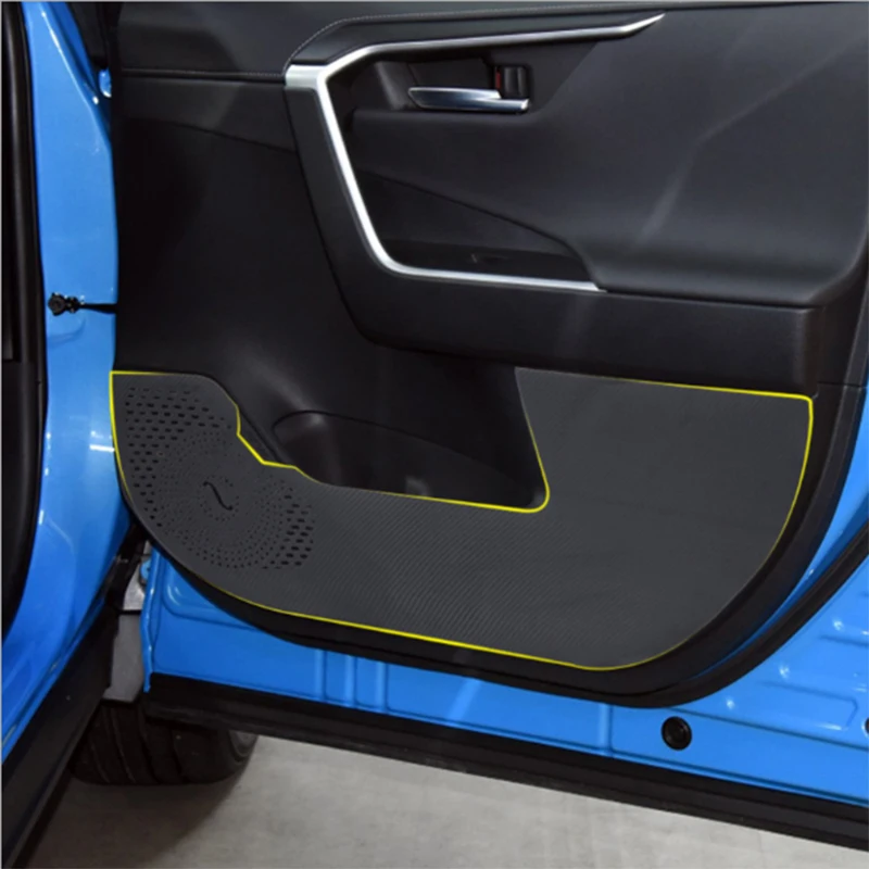 Door Protector Pad Door Plank Anti Kick Pad Mat Interior Decoration For Toyota RAV4 2019 2020 Accessories
