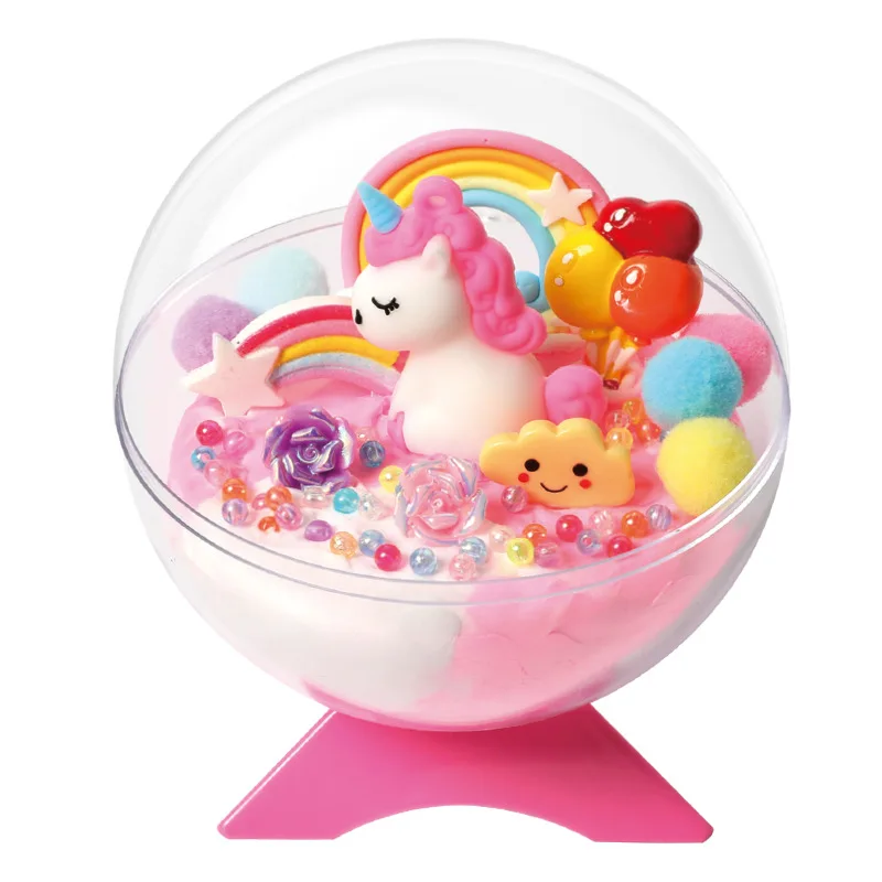 Wholesale Custom Kids Creativity Educational Learning Children DIY clay crafts handmade Crystal Ball Unicorn Toys