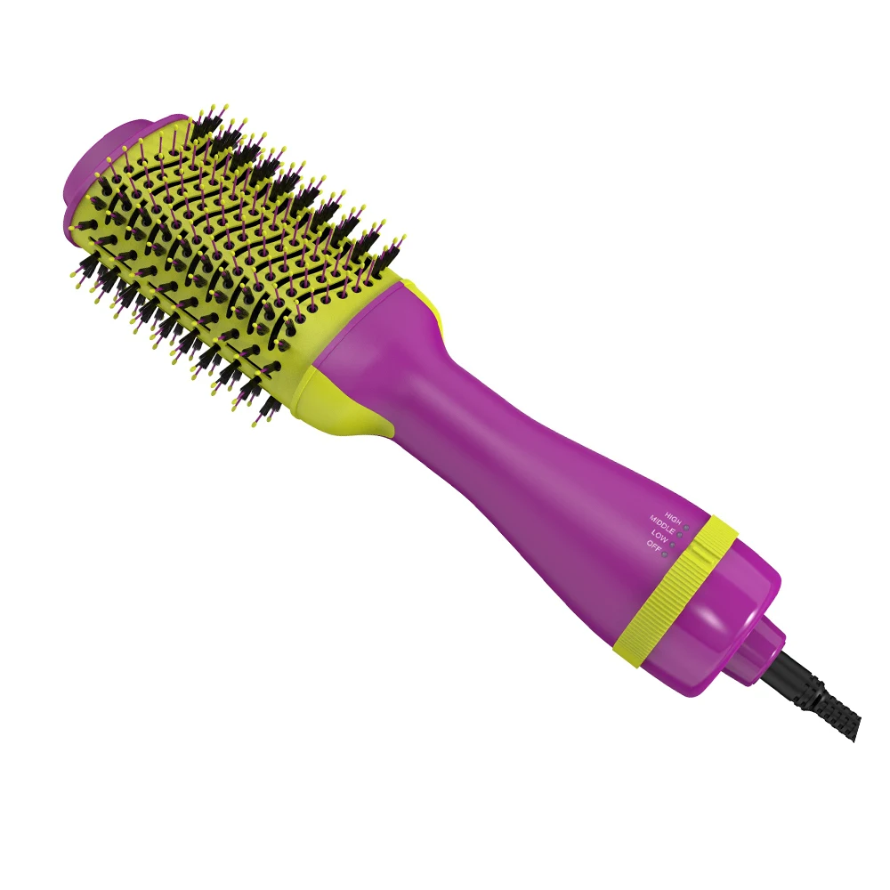 
Blow Dryer Brush Hair Dryer & Volumizer Hot Air Brush Ceramic Electric Blow Dryer Styler Negative Ion Straightener Styling Brush 