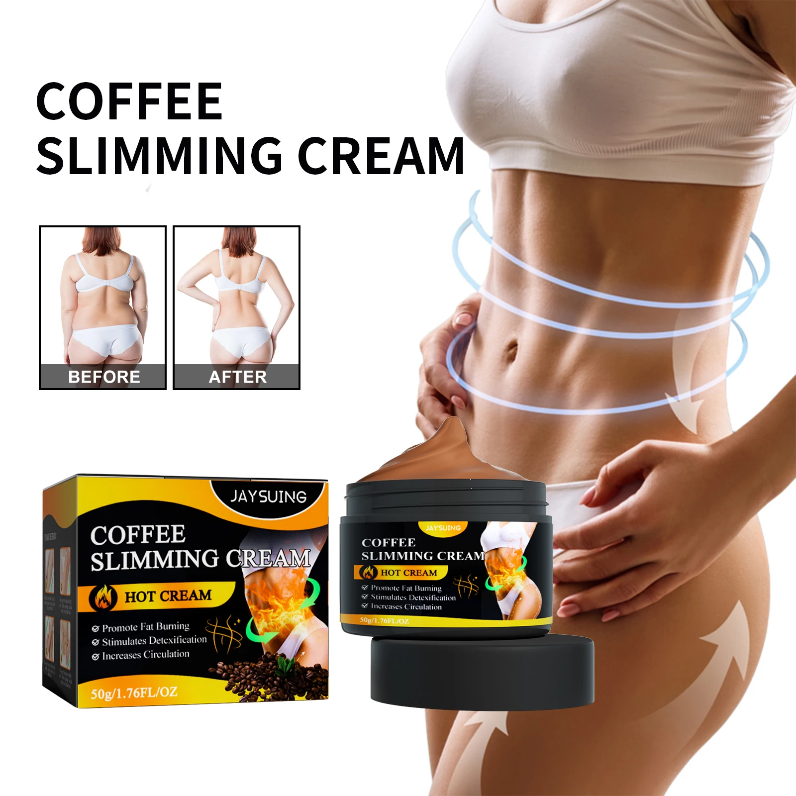 Weight Loss Hot Slimming Firming Fat Burning Anti Cellulite Coffee Cream