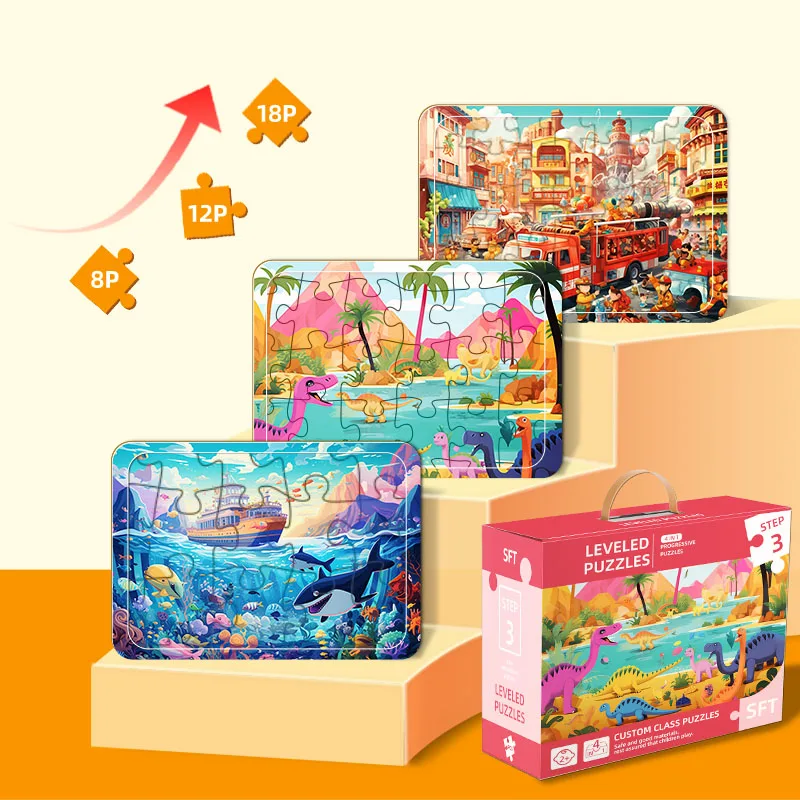Hight Sale Biodegradable Customized Kids Jigsaw Puzzle Paper Jigsaw Puzzle Board Custom Jigsaw Puzzles Sets