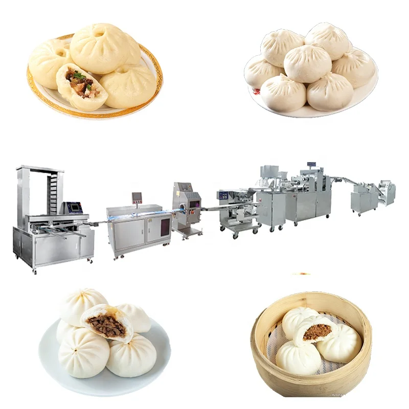 Commercial steamed stuffed bun line siopao machine maker pork baozi making machine