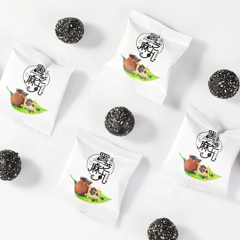 Popular Products Logo Customizable Organic Healthy Snacks Sweet Black Sesame Balls