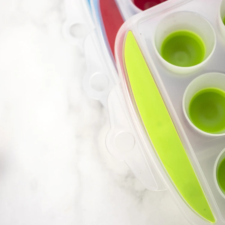 21 Holes Plastic and Rubber Ice Cube Maker Reusable Ice Mold Tray With Removable Lid
