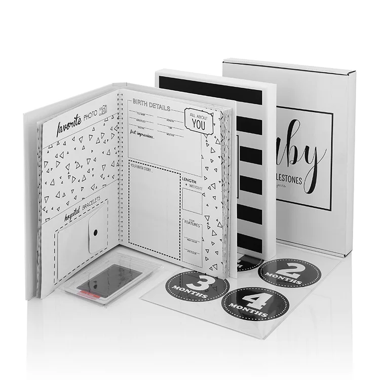 wholesale new born milestone album my first year baby record memory book