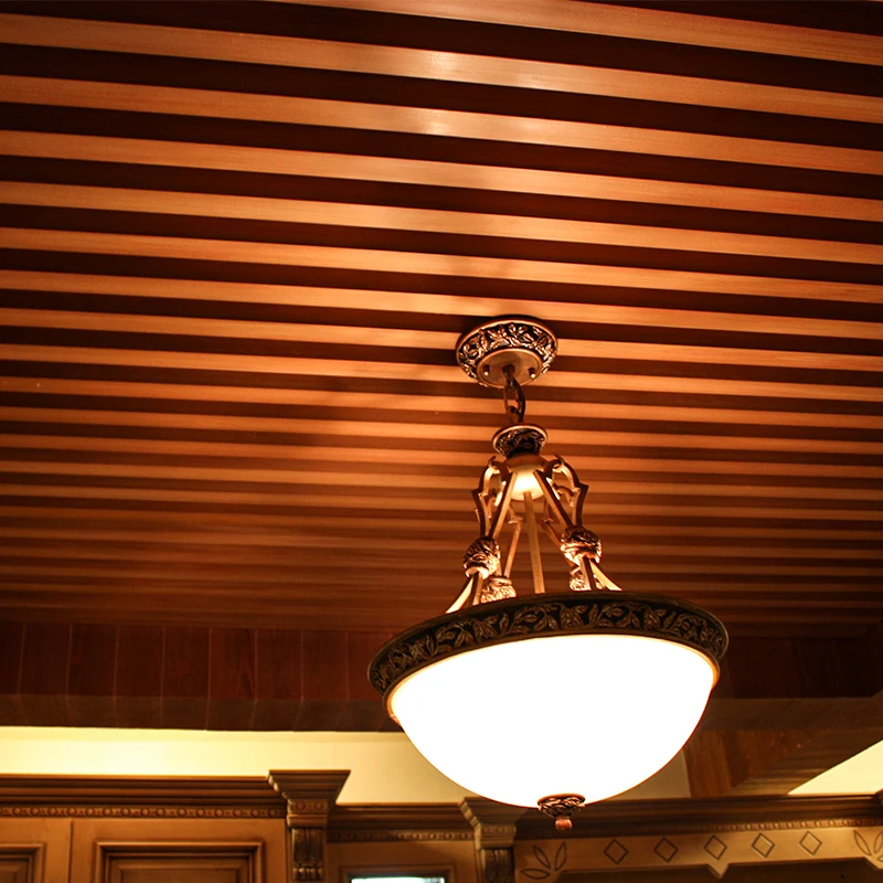 WPC Modern Ceilings Design Eco-friendly Interior Baffle Ceiling Tile