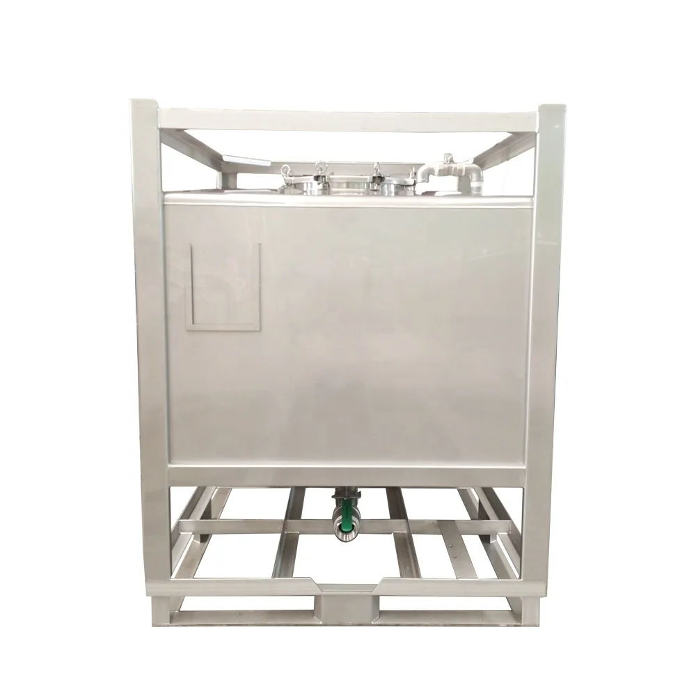 Customize 1000L Intermediate Bulk Container Stainless Steel 304 Storage Tank For Chemical Liquid