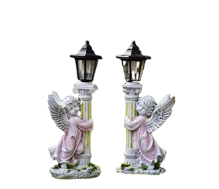Angel Solar Lamp Fairy Statue Solar Light Europe Roman pillars light decoration for garden ,yard,Patio ,Landscape,balcony