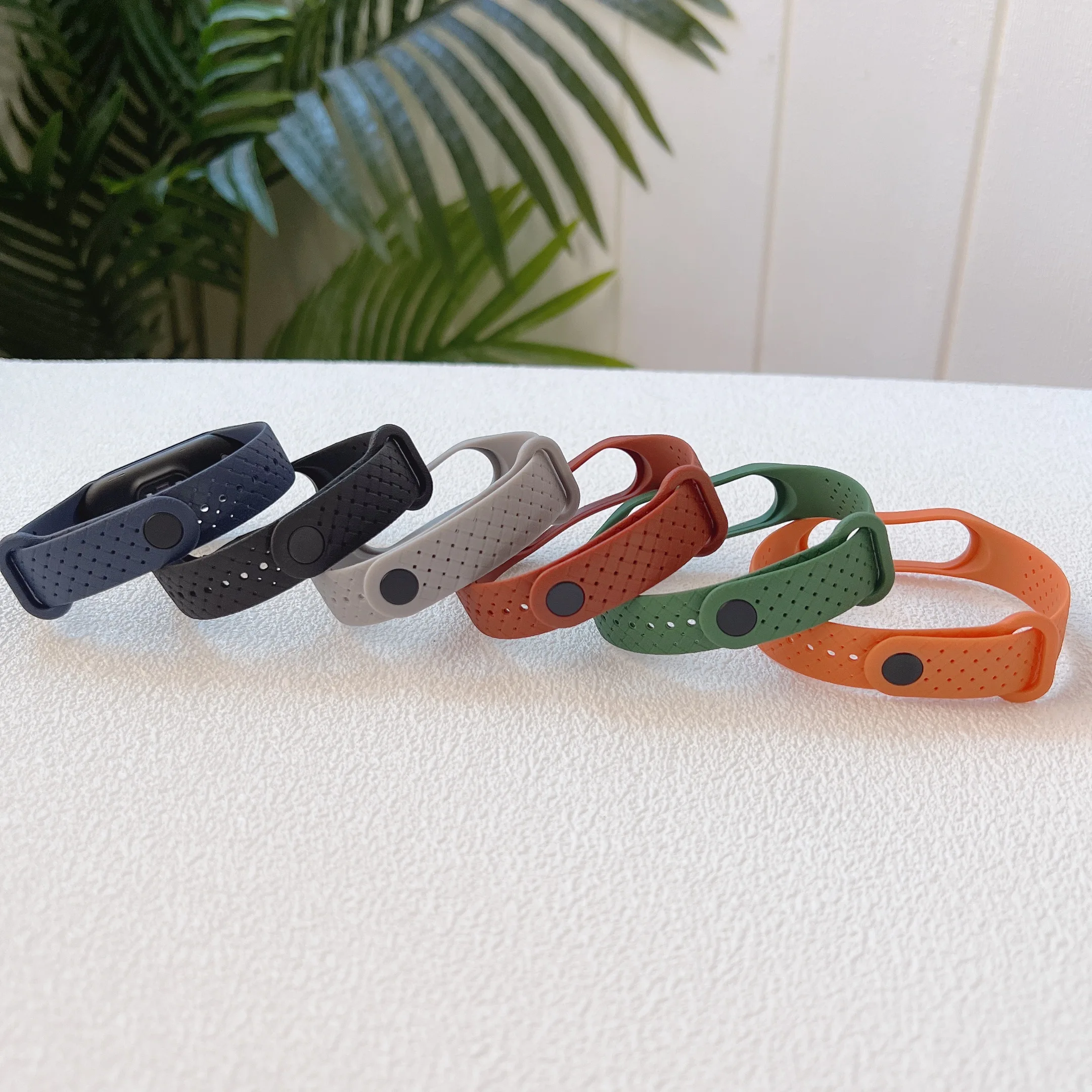 Sport Wristband Soft Silicone Adjustable Rubber Smart Watch Strap Band For Amazfit Xiaomi Mi Band 5 6