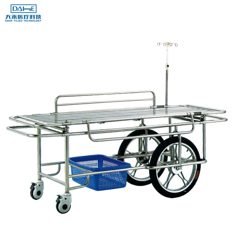 
YGM B12 Factory wholesale 304 stainless steel hospital medical Ambulance first aid stcheelstretoher patient transport trolley 