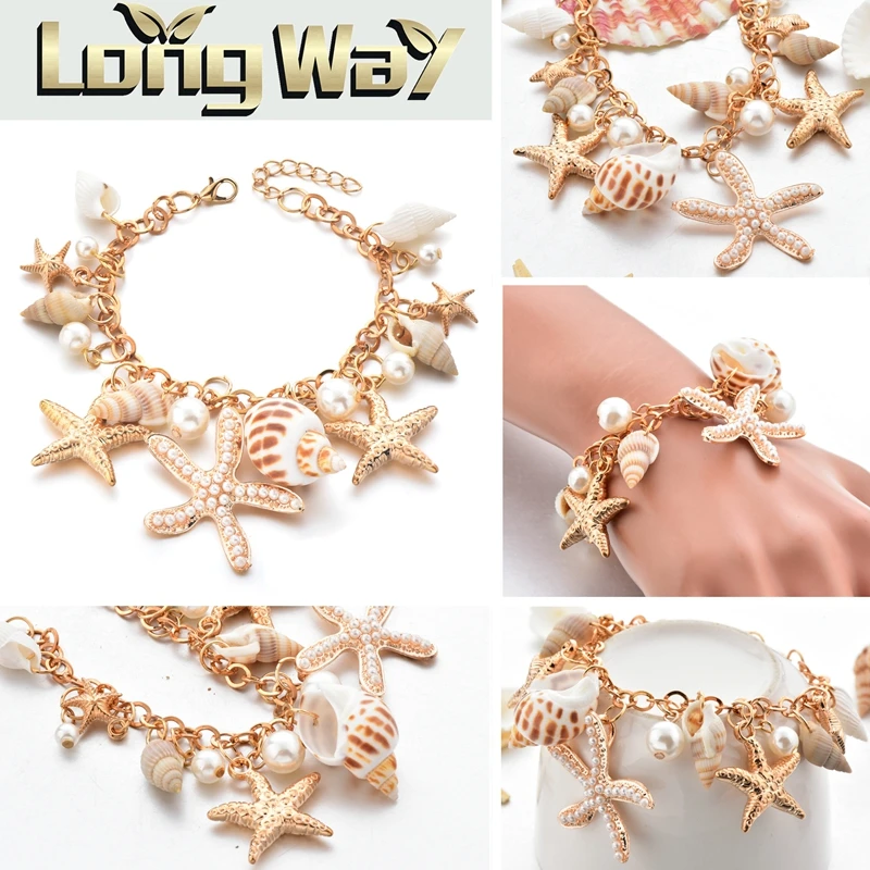 New shell starfish conch fashion beach bracelet Bohemian bracelet