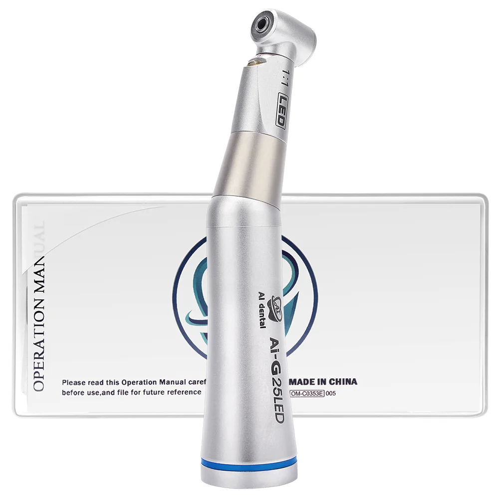 G25LED стоматологический СВЕТОДИОДНЫЙ наконечник 1:1 против угла медленная скорость CA боры Полировочный съемная головка хирургический двигатель стоматологическая клиника