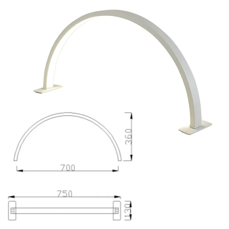 New 40 Pink White black Manicure Table Light Slim-Line Desk UV Led Right Light Half Moon Nail Lamp Customize Logo