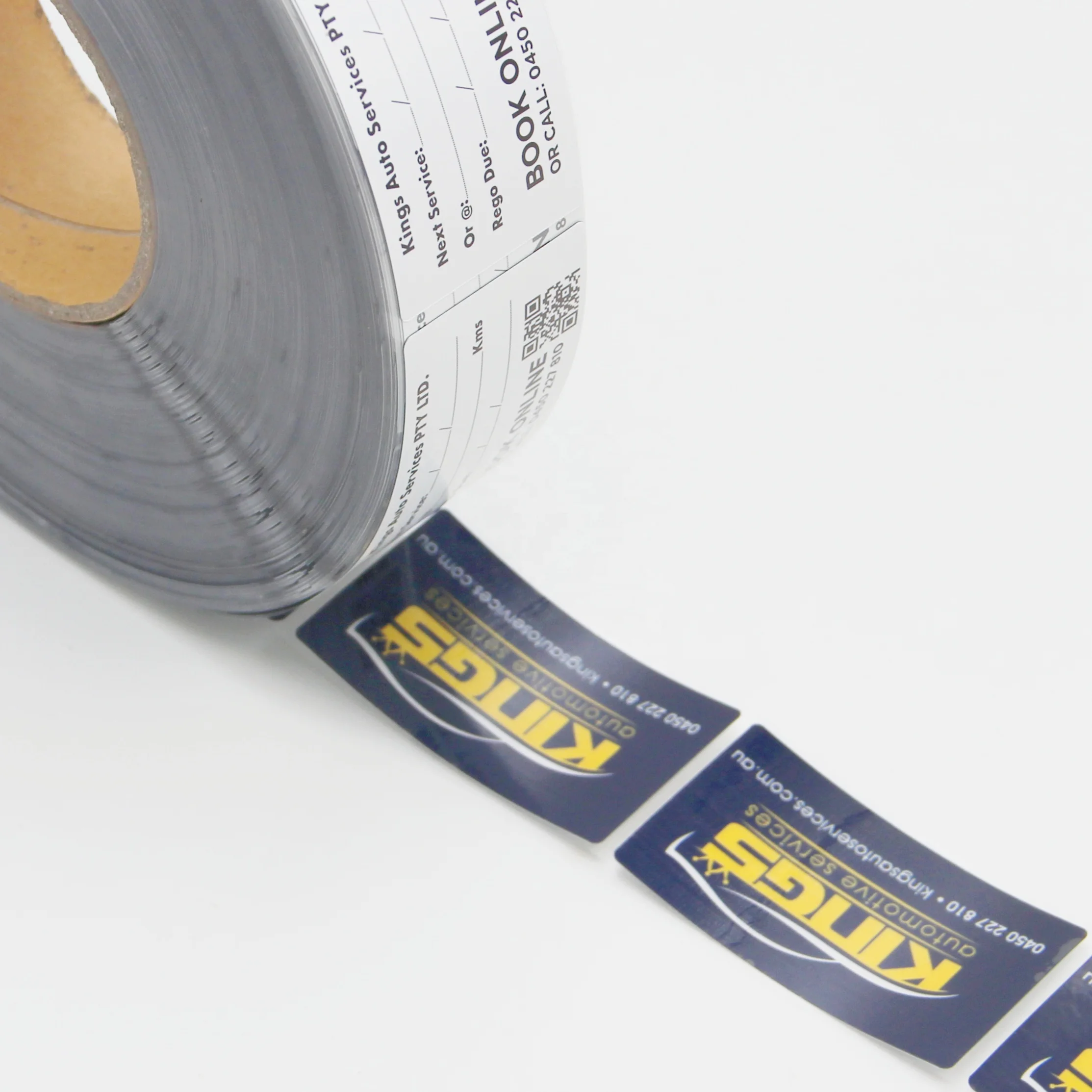 Customized OEM Writable Sticker Double Sided Printing Custom Car Service Sticker Waterproof Label Sticker Print Label