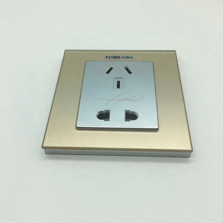 Glass factory customized cnc  oem wall switch glass frame  socket glass panel for electric switches
