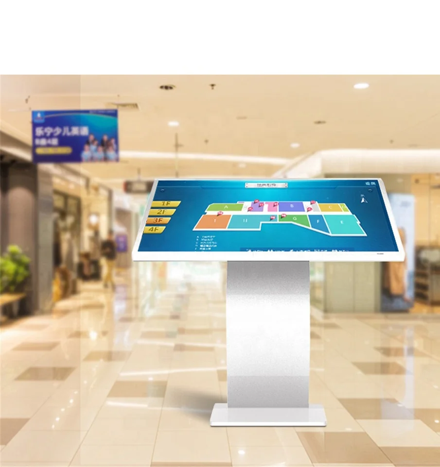 Factory Sale 43 55 65 inch Indoor Wayfinding 4K HD Floor Standing Touch Screen Self-service Interactive Kiosk for Mall