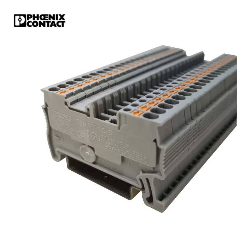 Phoenix PT 1.5/S  Electric Wire Connector Terminal Block Connector / 3208100 PT Push In Terminal Block