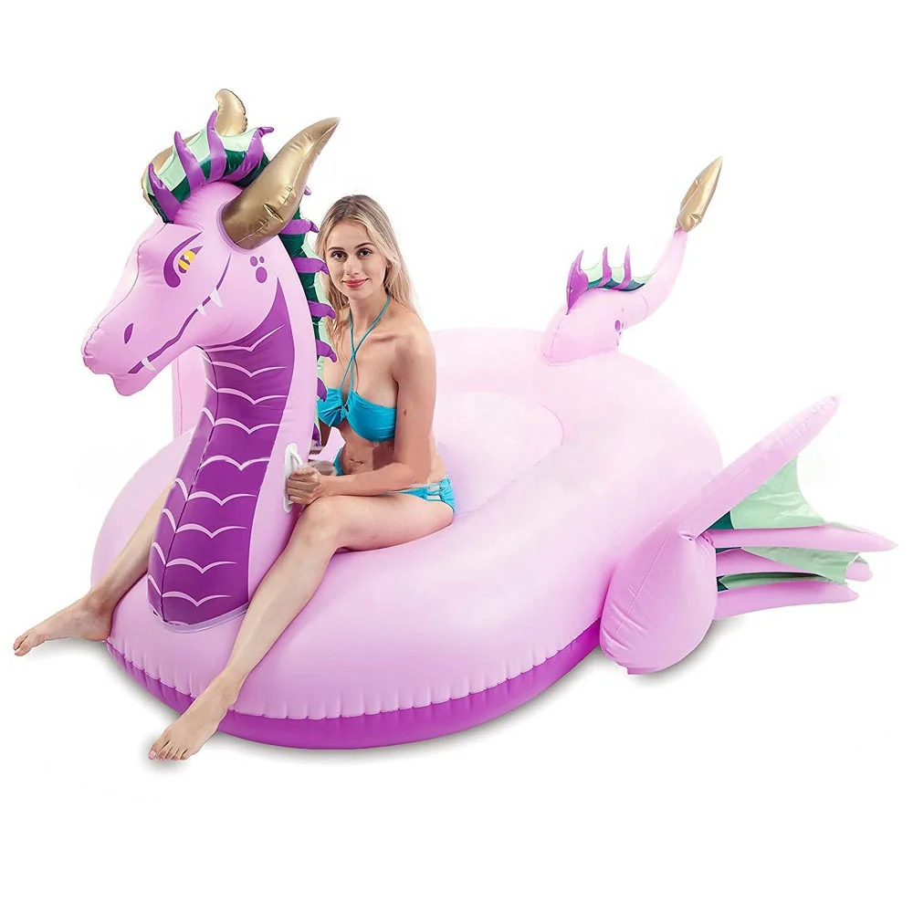 
Eco-friendly PVC inflatable dragon pool float , inflatable purple raft swimming pool toys for adult 