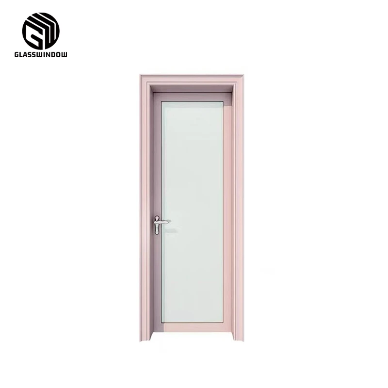 Professional Manufacturer  Doors Aluminum Frame Glass Bathroom Door For House