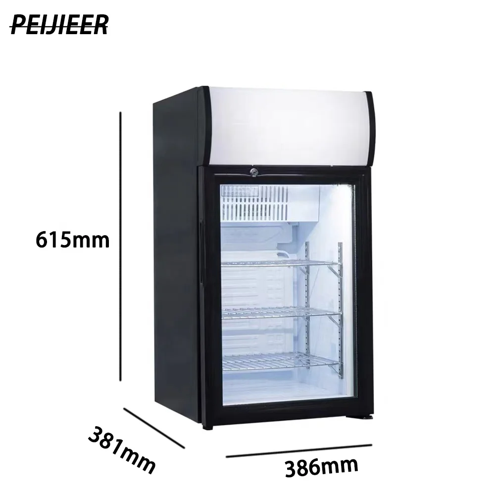 Good quality 25L no noise glass door portable small mini fridge for drinks