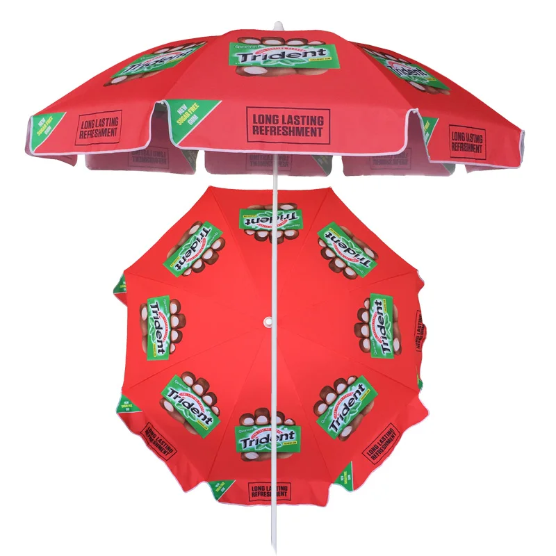 Trident promo low budget advertising umbrella in high quality polyester