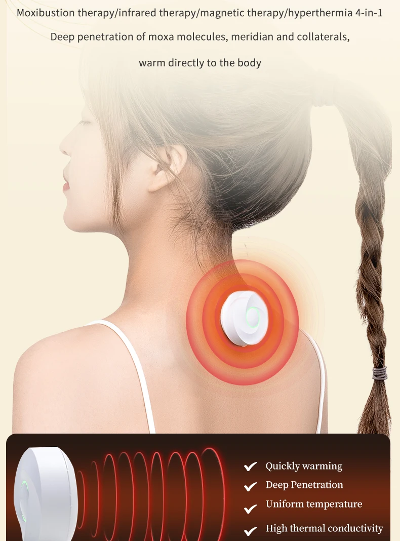 2022 Trending products Portable Wireless Moxa Apparatus Electric Physical Therapy Moxibustion Equipment