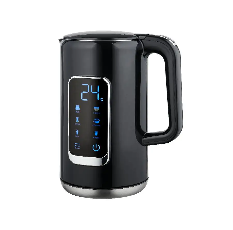 Unique 1.7L Double Layer Electric Water Kettle With Touch Sensitive Control and Display keep warm water bottle with wifi