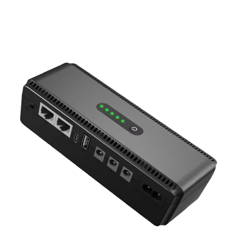 Battery Portable 10400mah Mini UPS Multi-Output 5V 9V 12V 24V  Backup Power Bank 1A 2A DC Lightning Protection AC DCL1018P