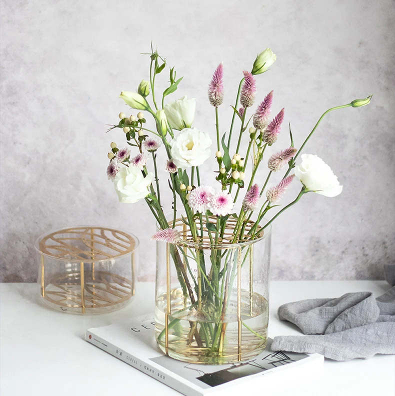 Home decoration clear acrylic flower vase modern acrylic tube vase