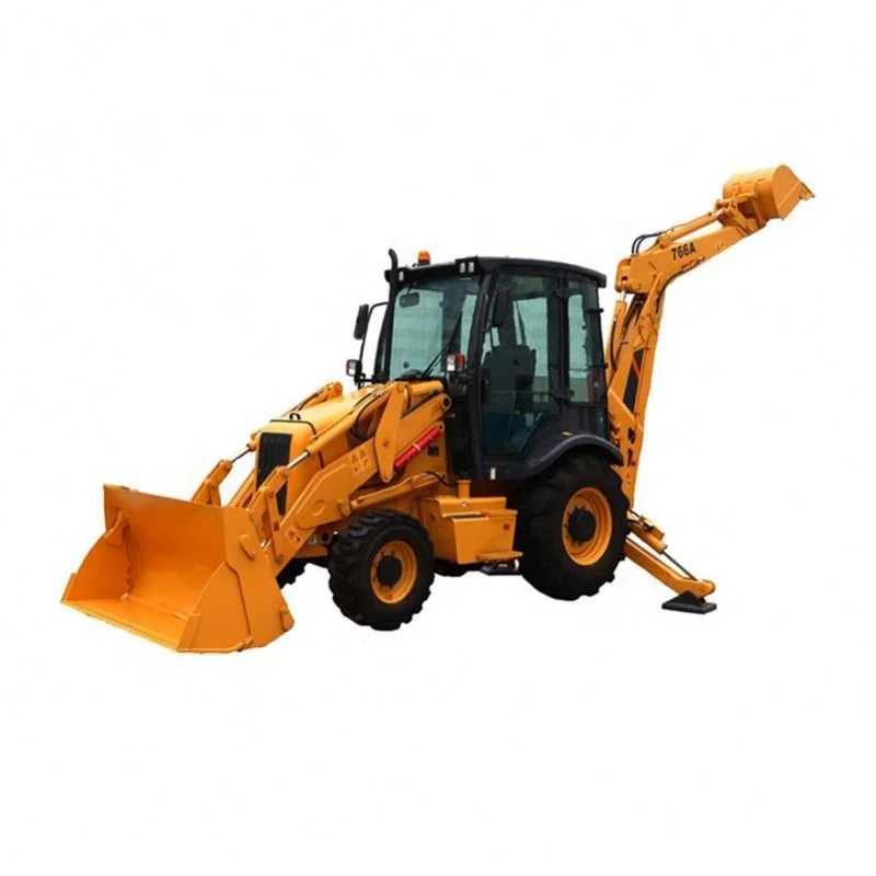 Excellent Visibility Backho Loader 766A Wheel Loader 2Ton Mini Front Loaders with Tandem Gear Pump